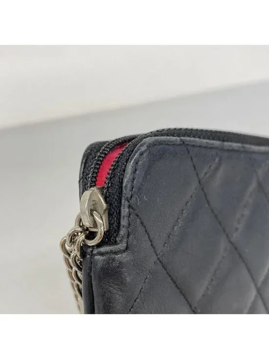 Chanel Pouch Cambon Lambskin Black Silver - Picture 8 of 10